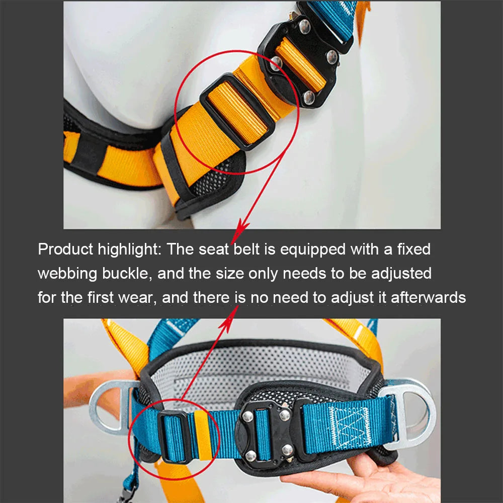 High Altitude Work Safety Harness Full Body Five-point Safety Belt Outdoor Climbing Training Work Construction Protect Equipment