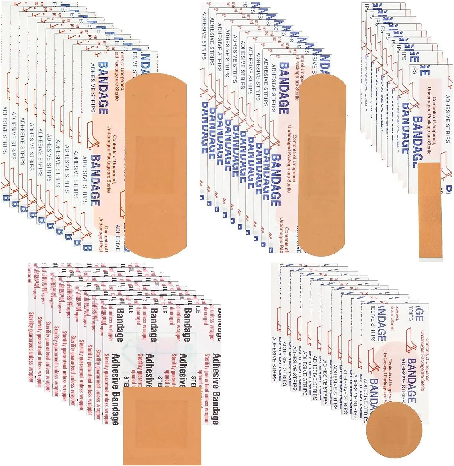 100 Pcs First Aid Waterproof Wound Plaster Medical Anti-Bacteria Band Aid For Home Travel First Aid Kit Emergency Kits