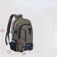 2023 Mountaineering Bag Backpack for Men Canvas Large Capacity High School Backpacks Outdoor Travel Camping Bag Computer Bag