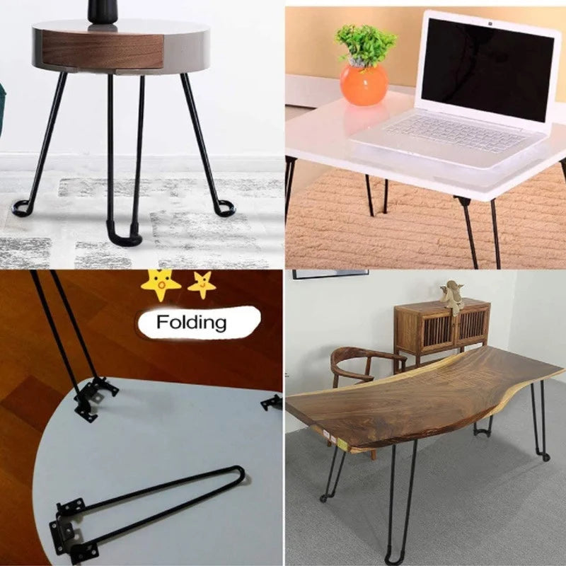 1Pcs Metal Table Legs Folding Support Furniture Legs DIY Home Bench Dining Desk End Coffee Table Feet Accessories