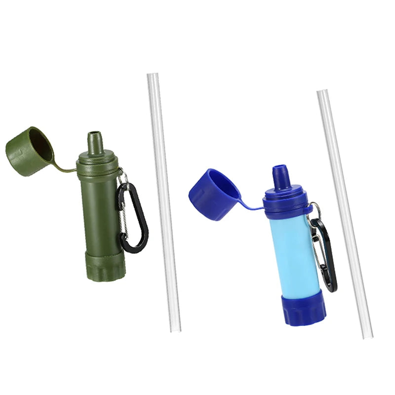 Outdoor Drinking Water Filtration Purifier Emergency Life Portable Survival Straw Water Filter Travel Camping Supplies