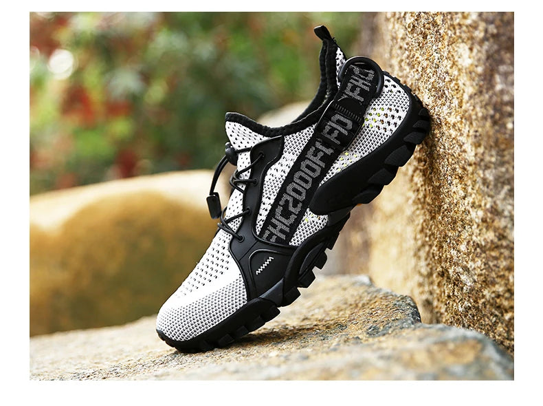 2023 Summer Men Women Trekking Hiking Shoes Summer Mesh Breathable Men Sneakers Outdoor Trail Climbing Sports Shoes Size 36-47