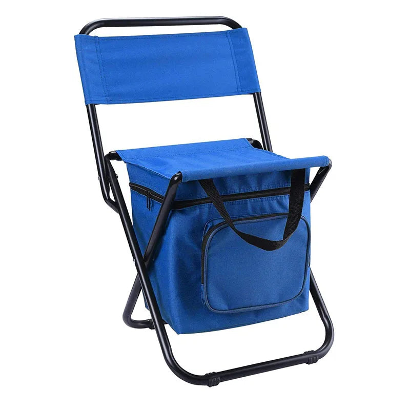 Outdoor Camping Folding Portable Cooler Chair Picnic Fishing Beach Hiking Outdoor Backpack Ultralight Seat Table Camping Stools