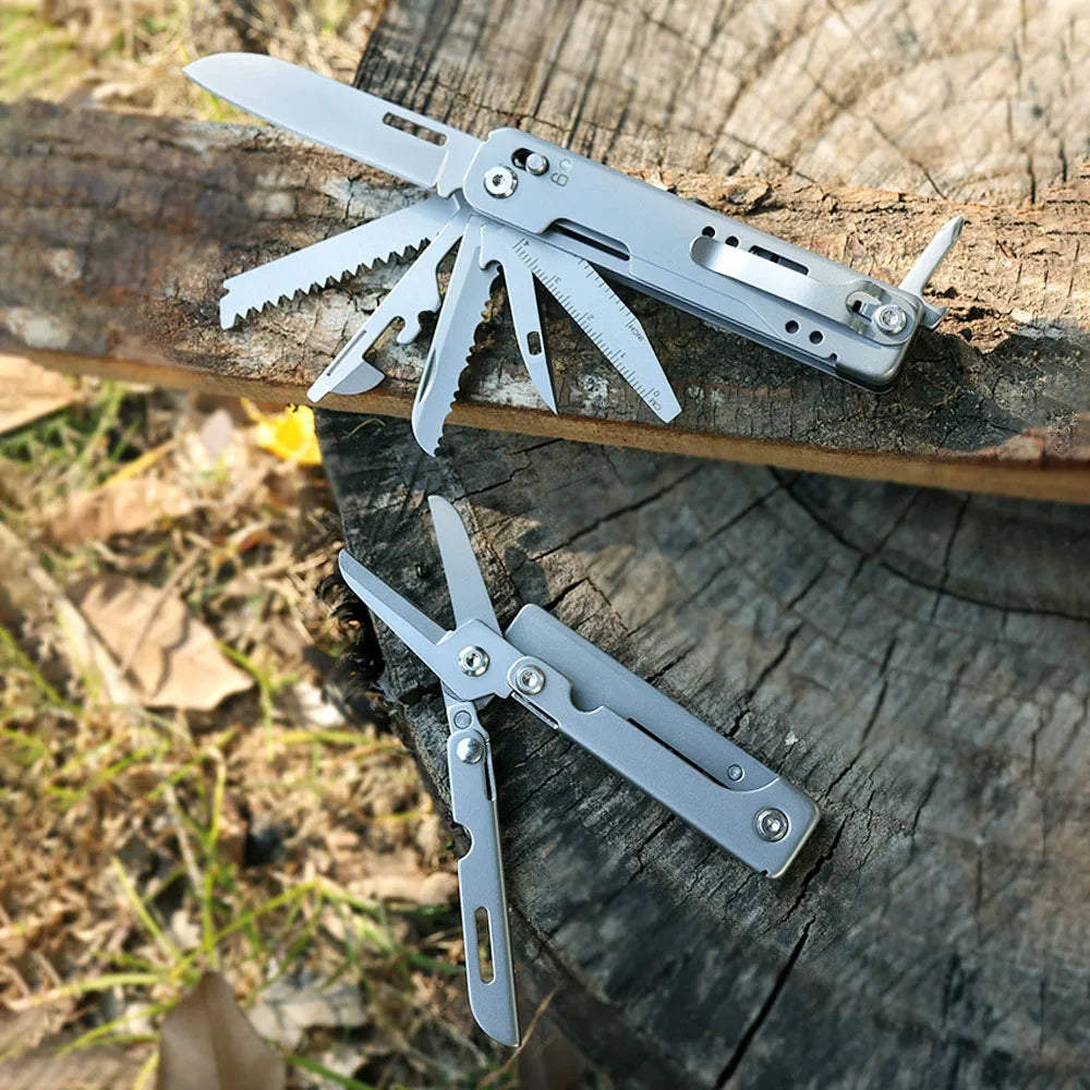 14-in-1 EDC Multitool Scissors Outdoor Camping Gear and Equipment Gadgets For Men Portable Survival Tools with Knife Screwdriver