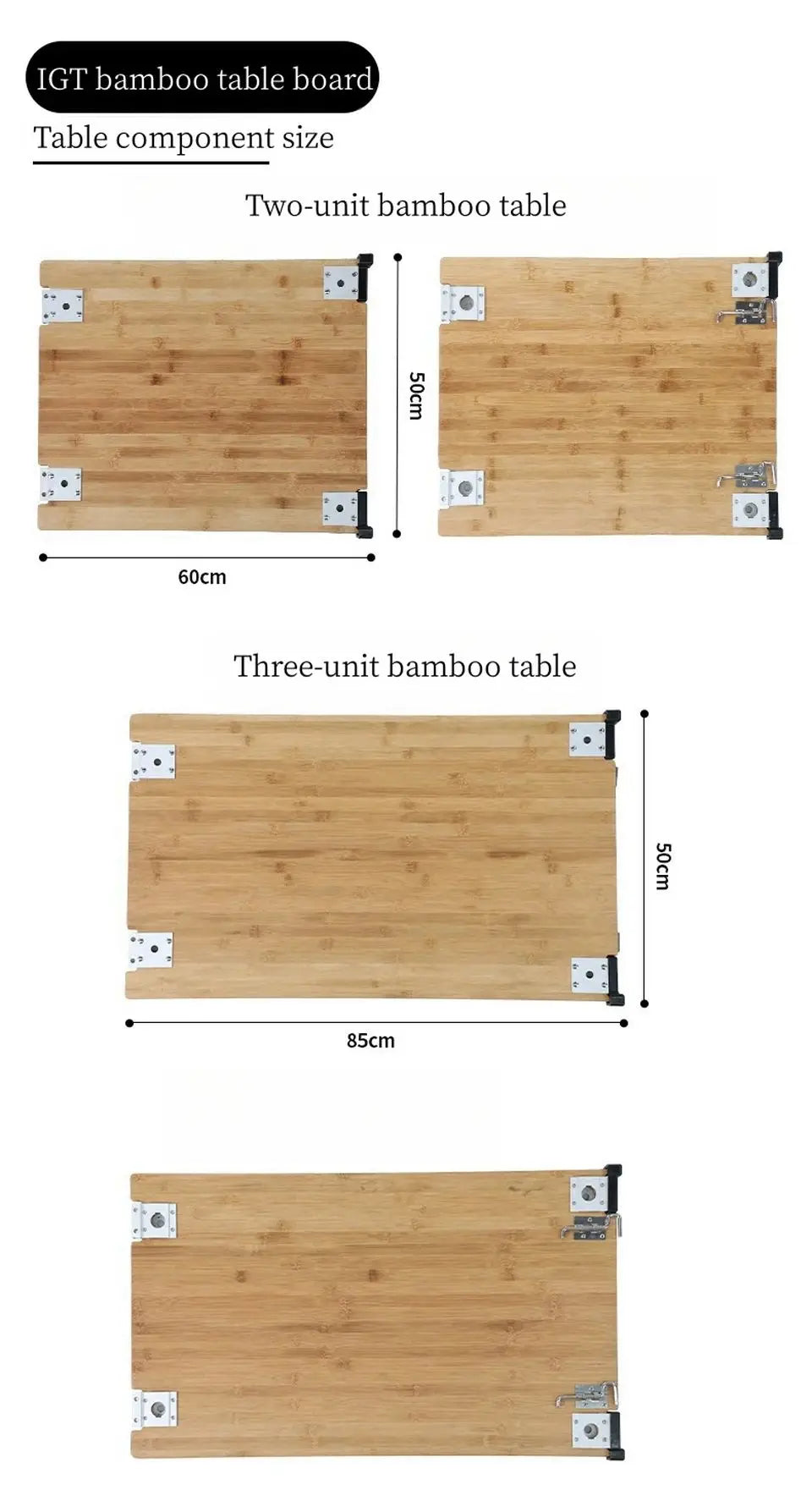 Camping IGT Table Free Combination Table, Stainless Steel IGT Accessories, Outdoor Portable Folding Aluminium Alloy Table