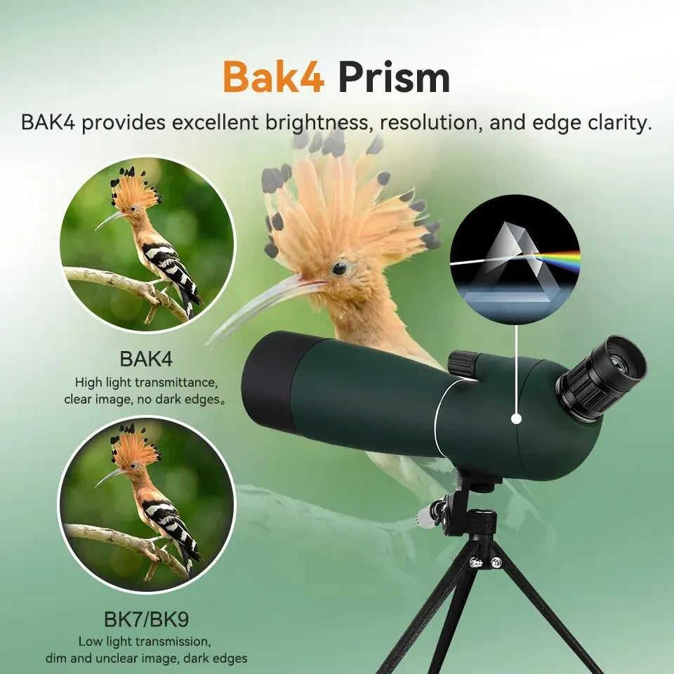 F9308B Telescope Spotting Scope Monoculars Powerful Binoculars Bak4 FMC Waterproof With Tripod Camping