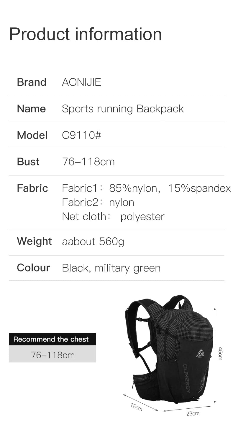 AONIJIE C9110 20L C9111 30L Unisex Multipurpose Hiking Backpack Daypack Travel Bag For Trekking Climbing Mountaineering Camping