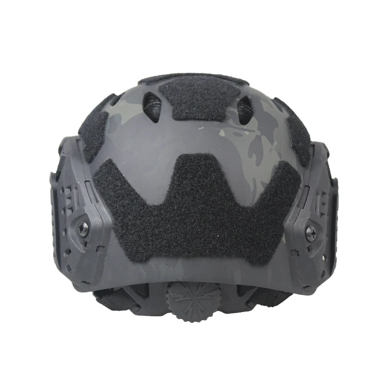 Outdoor Tactical Helmet SF Carbon Fiber Granular Perforated Field Mountaineering Parachute Jumping Riding Development Helmet H01