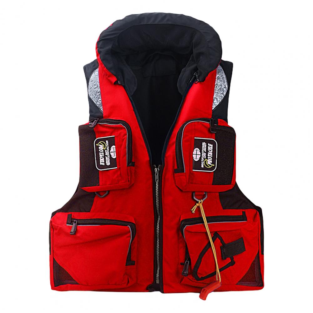 Professional Fishing Life Vest Multi-pocket Detachable Large Buoyancy Assist Comfortable Adults Sea Fishing Safety Life Jacket