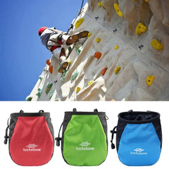 Rock Climbing Chalk Bag Weightlifting Adjustable Drawstring Chalk Bag  Bouldering Equipment EDC