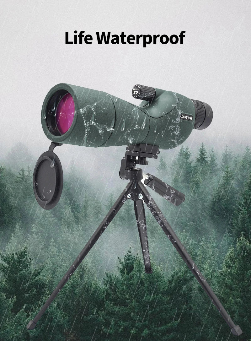 25-75x60 Zoom Spotting Scope ED Lens Powerful Monocular Bak4 Prism Telescope For Outdoor Camping Bird Watching Shooting