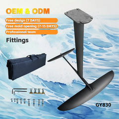 GY830 984 sq cm factory sells front wing 90cm carbon mast surf foil for beginners outdoor water sports kite surfing hydrofoil