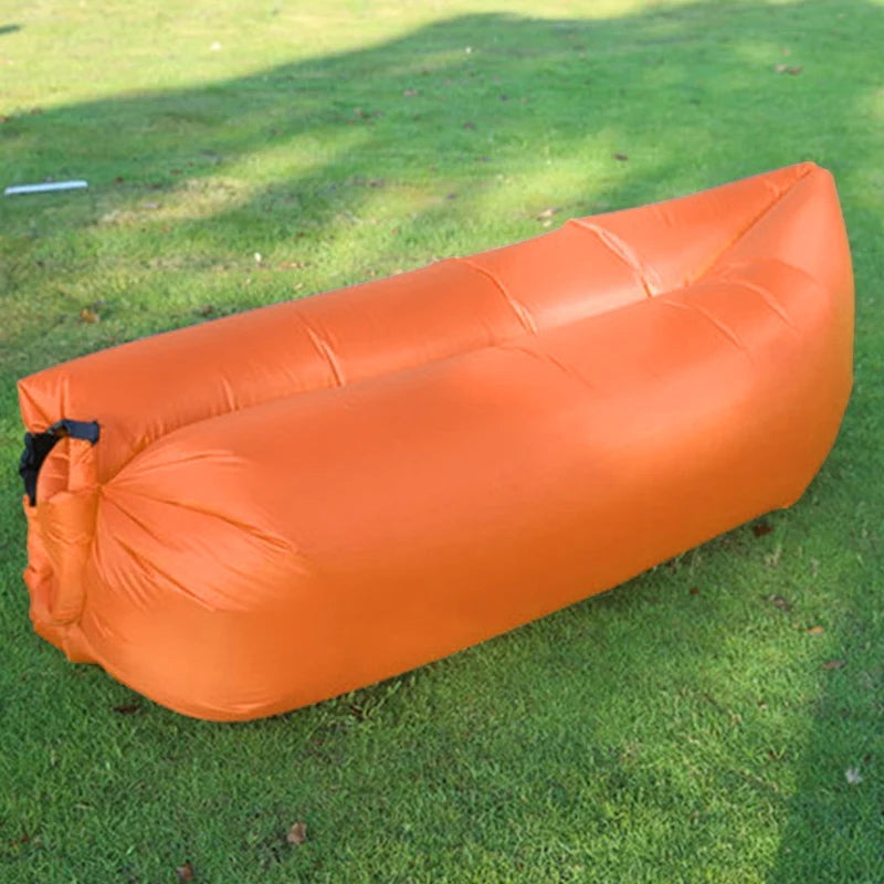 Lazy Inflatable Sofa Outdoor Portable Beach Air Sofa Folding Camping Inflatable Sofa Bed Sleeping Bag Single Person