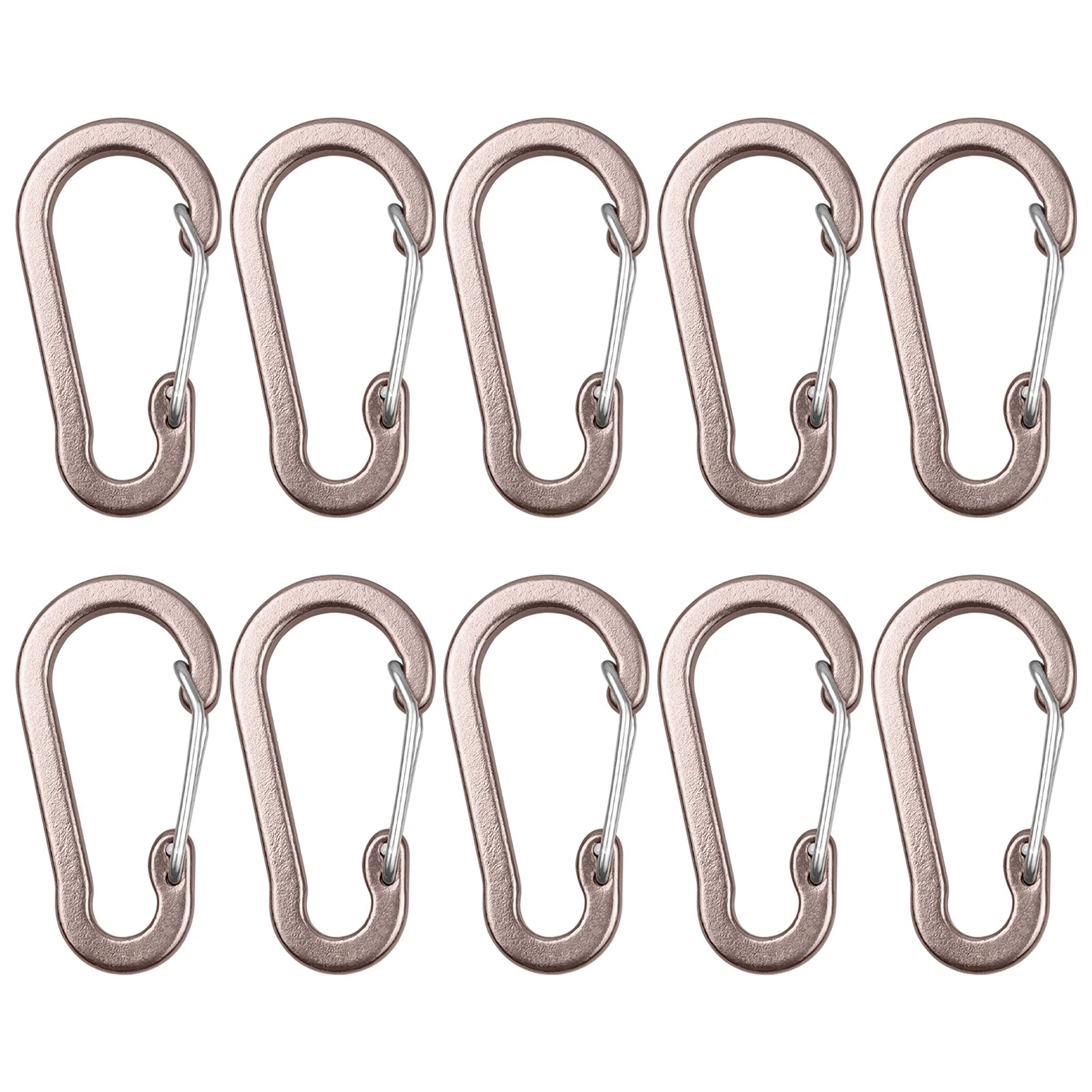 10 Pack / 5 Pack Carabiner Clips Mini Aluminum Alloy Keychain Carabiner Clip D Rings for Camping Hiking Fishing Backpacking