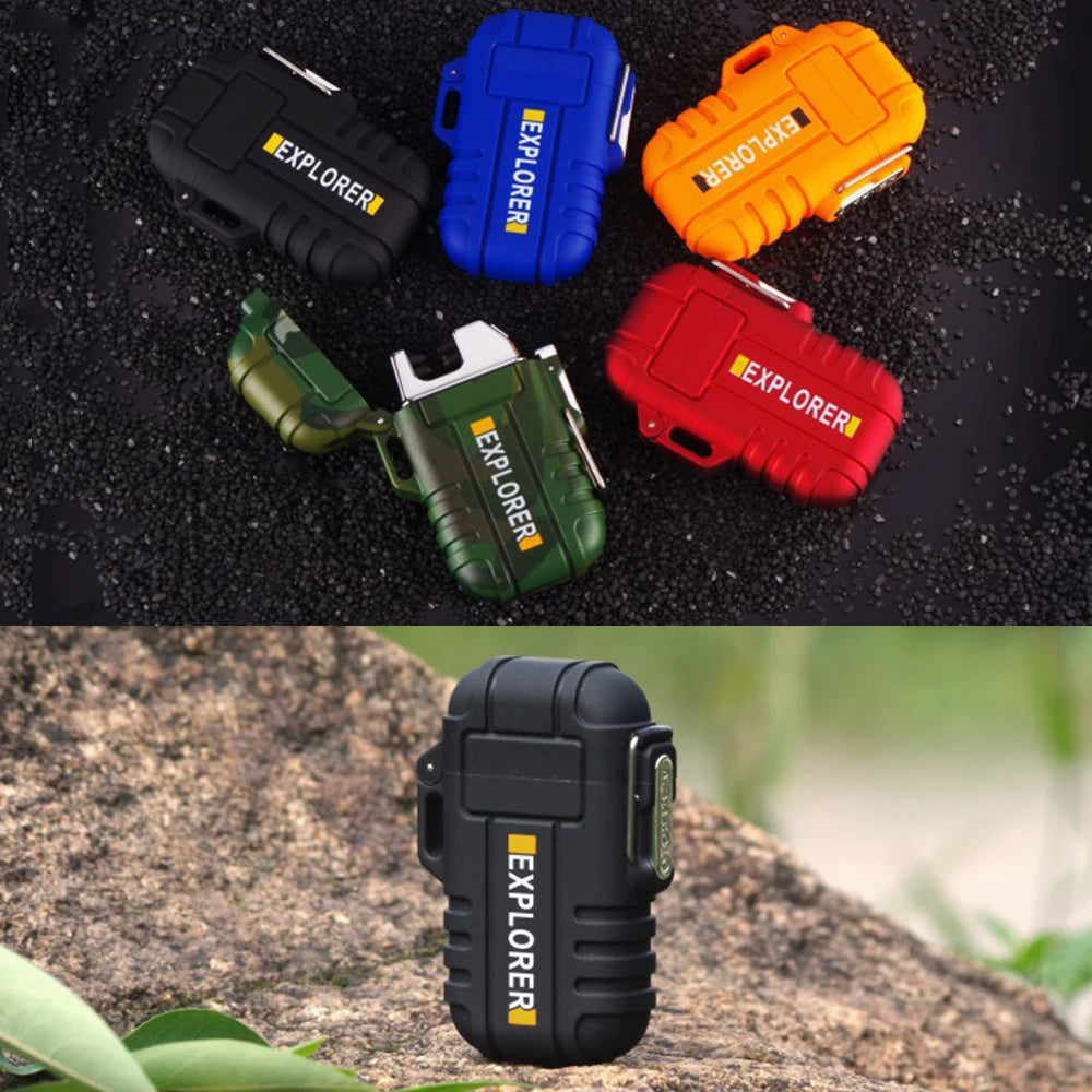 Outdoor Sports Camping Jet Lighter Windproof Waterproof Inflatable Butane USB Plasma Rechargeable Lighter Smoking Accessories