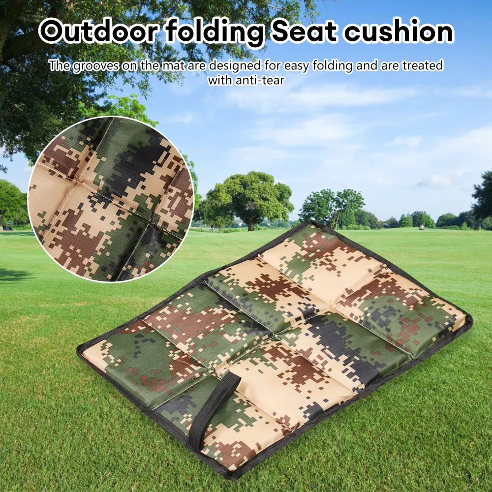 Elastic Sitting Pad Folding Cushion Portable Camping Mat Moisture-proof Soft Comfortable Beach Mat Prevent Dirty Hiking Seat Pad