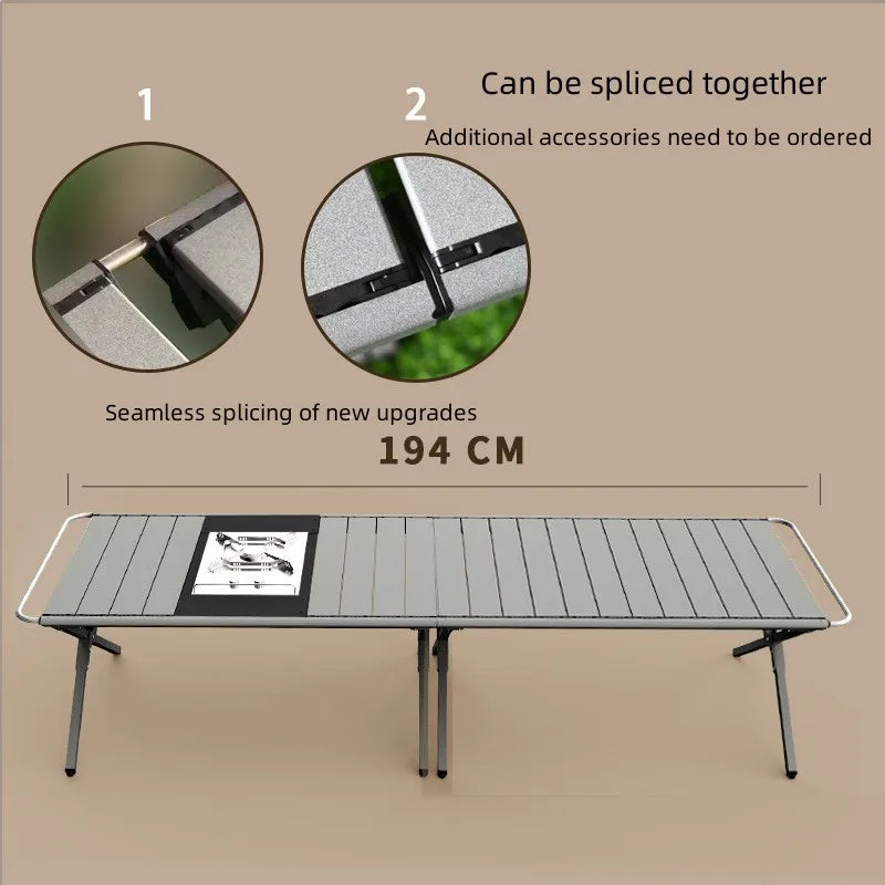 Camping Egg Roll Table Outdoor IGT Table Lightweight Tactical Table Multifunctional Picnic Dinner Desk Portable Folding Table