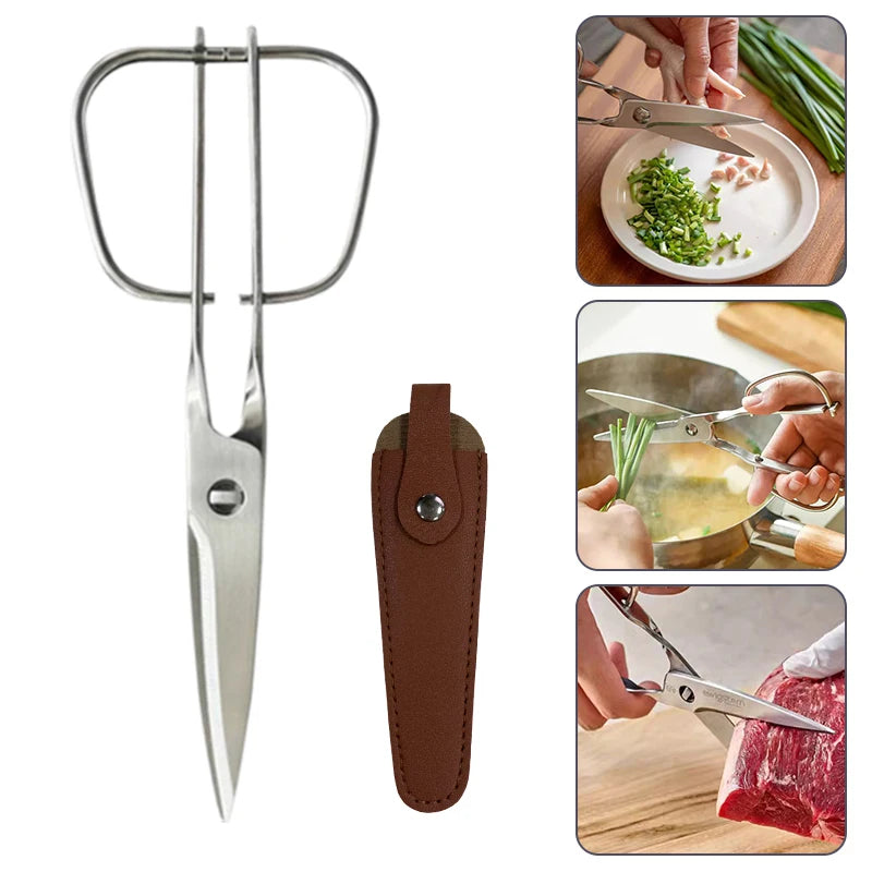 BBQ Picnic Stainless Steel Scissors Camping Supplies Multi-function Nature Hike Kitchen Tool Camping Equipment Cookware Supplies