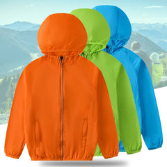 Children Climbing Hiking Jacket Kid Sun Protection Clothing Skin Coat Ultra-Thin Breathable Parent-Child Sunshade Cycling Jersey