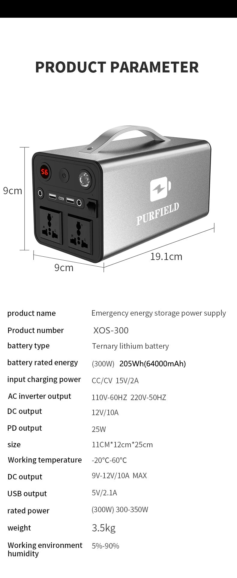 90000mAh 300W Portable Power Station 45000mAh 180W Outdoor Emergency Power Supply Power Bank Generator DC output Battery Charger