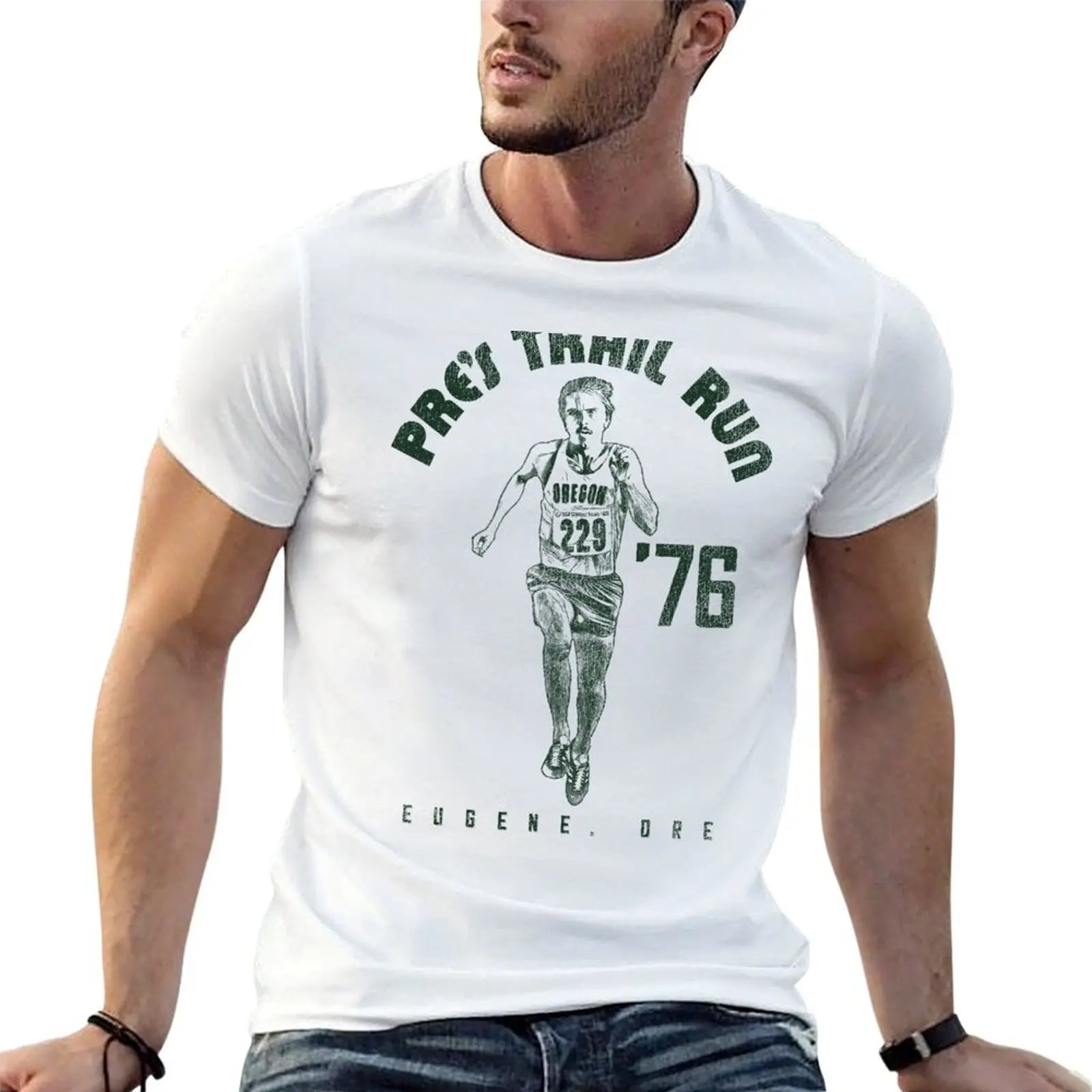 PRE'S TRAIL RUN '76 T-Shirt new edition heavyweights customs design your own oversizeds men clothings