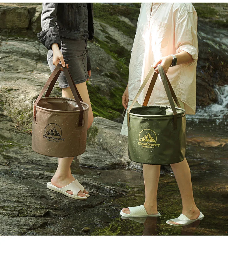 Durable Multi-functional Portable Waterproof Collapsible Sink Bucket Travel Basin Camping Hiking Tools Storage Bucket 10L/20L