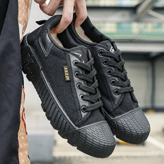 Canvas Sneakers Men Wear-resistant Sport Shoes Men Lace-Up Walking Shoes Climbing Work Tactical Sneakers Mens Casual Shoes