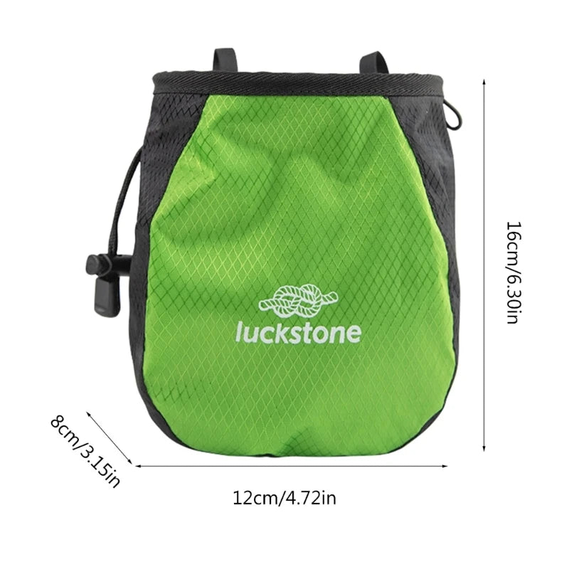 Rock Climbing Chalk Bag Outdoor Bouldering Magnesia Drawstring Closure Bag Nonslip Chalk Bag Bouldering Chalk Bag R66E