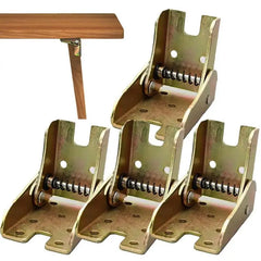 4Pcs/set 90 Degree Self-Locking Folding Hinge Table Legs Chair Extension Foldable Self Locking Fold Feet Hinges Hardware