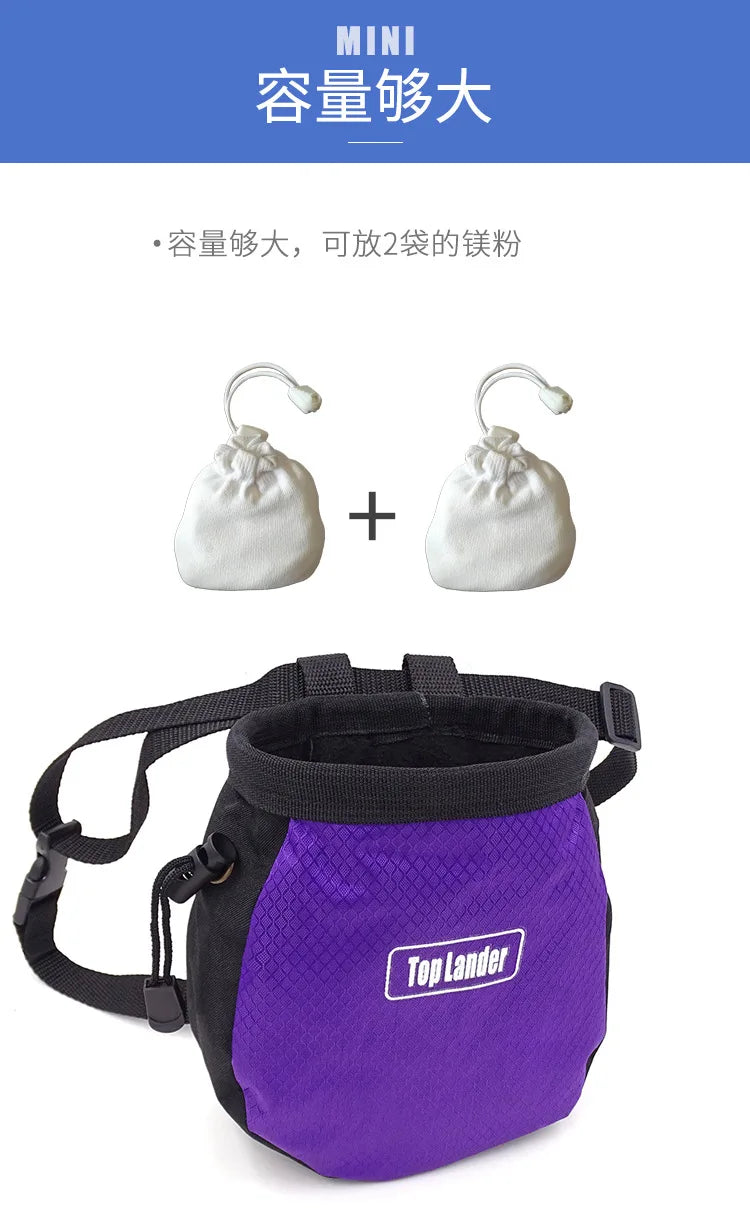 Outdoor Rock Climbing Bag Anti-skid Slingshot Lifting Bouldering Magnesium Powder Storage Anti-slip Bags Fitness Storage Pack