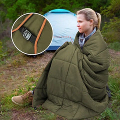 Winter Down Camping Quilt Indoor Outdoor Camping Blanket Packable Camping Quilt Portable Thermal Down Blanket For Travel Hiking