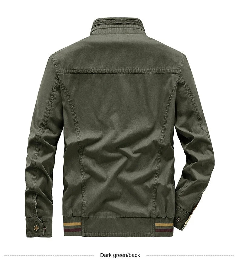 Loose Large Size Clothing Sport Stand Collar Double Sided Jackets Military Tactical Men's Bomber Jackets Business Casual Coats