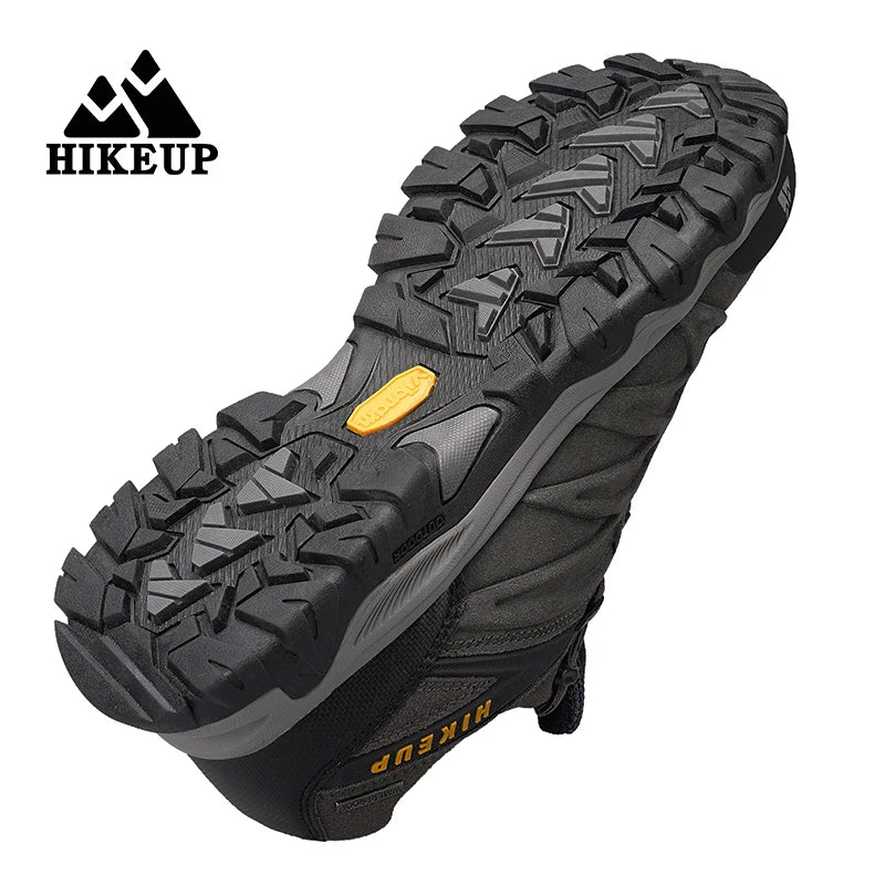 HIKEUP Non-slip Wear-Resistant Outdoor Hiking Shoes Breathable Splashproof Climbing Men Sneaker Trekking Hunting Tourism