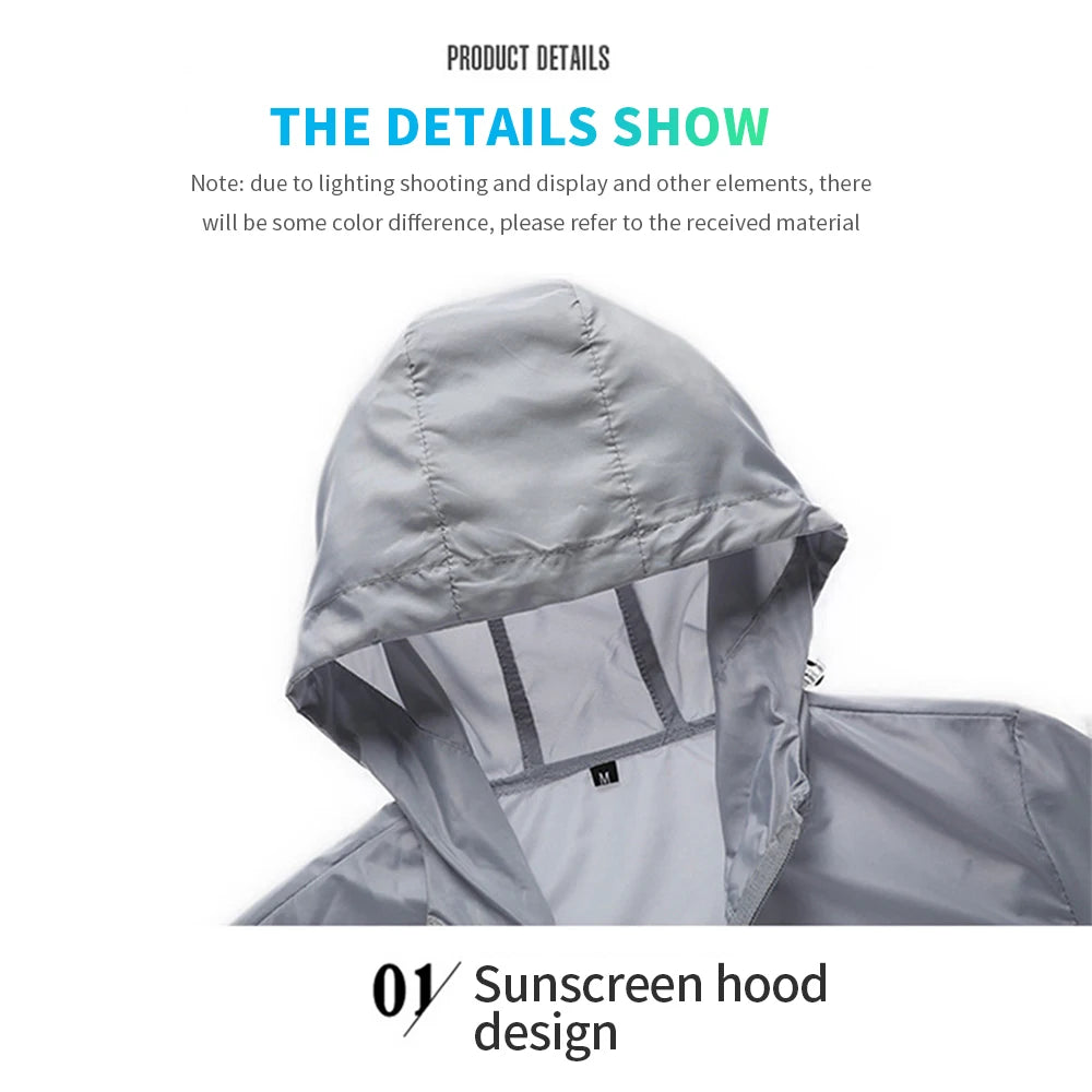 Ultrathin Water Uptake Sun Protection Clothing Summer Quick-Dry Bicycle Jacket Men Women Running Camping Breathable Coat