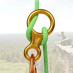 35KN Rock Climbing Carabiner Figure 8 Rappelling Rope Descender Aluminum Figure Belay Device Abseiling Downhill Equipment