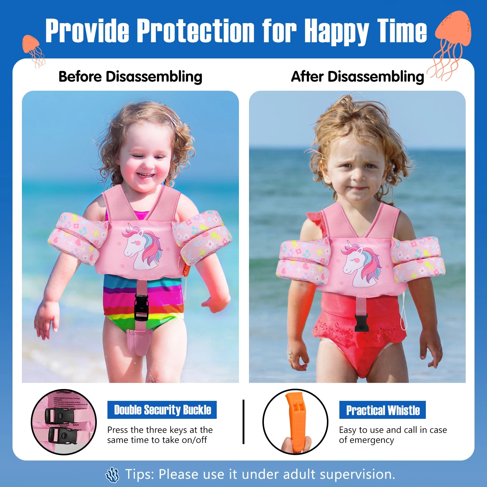 Baby Arm Ring Buoyancy Vest Garment Of Floating Kids Safety Life Vest 6-32KG Cartoon Children's Swim Life Jackets Puddle Jumper