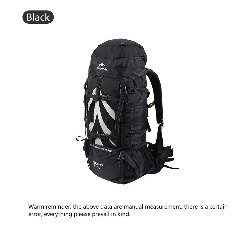 Naturehike 70L Camping Backpack Ergonomic Large Capacity Hiking Bags For Man With Rain Cover Outdoor Travel Trekking Backpacks