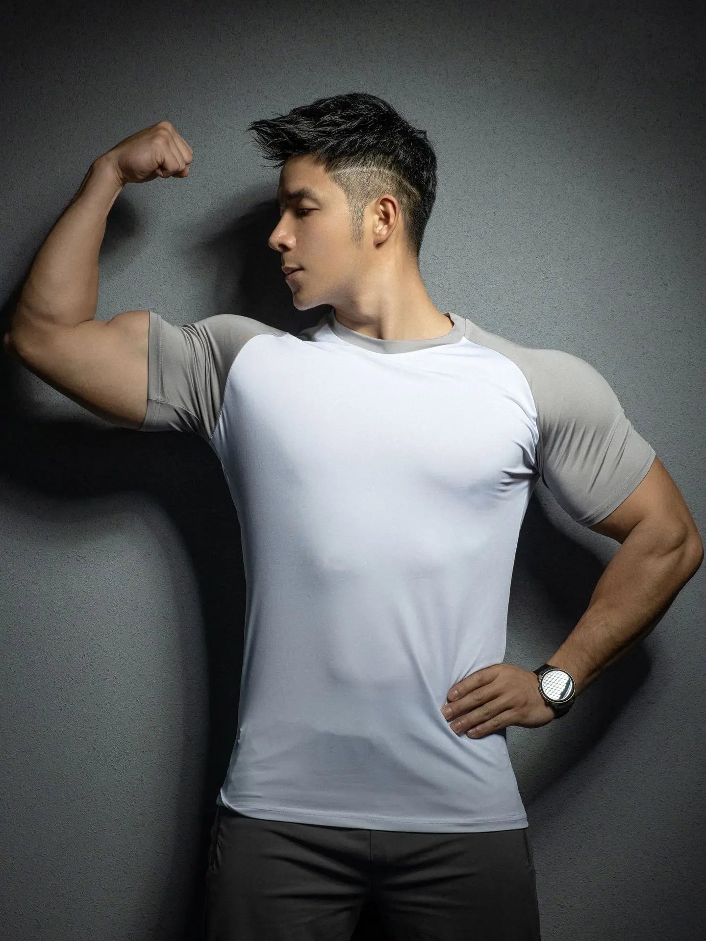 2024 New High Quality Men Summer Short Sleeve Fitness T Shirt Running Sport Gym  T Shirt Workout Casual Tee Tops Men's Clothing