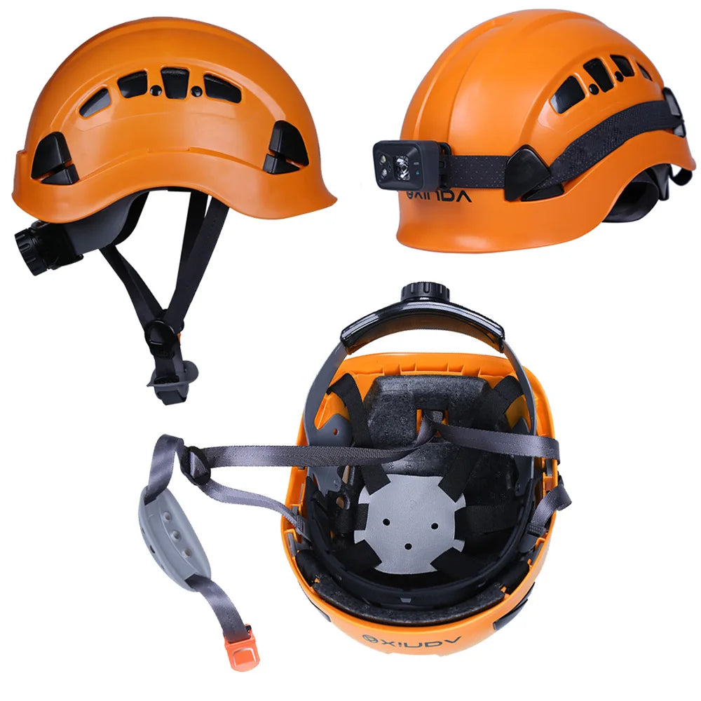 Professional Mountaineer Rock Climbing Safety Helmet Work Rescue Caving Mountaineering Rappelling Gear Equipment