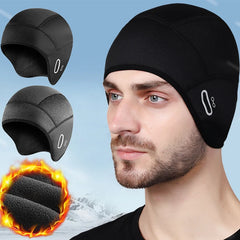 Outdoor Winter Cycling Warm Velvet Hat Helmet Lined With Ear Protection Windproof Warm Hat Mountaineering and Skiing Cold-proof