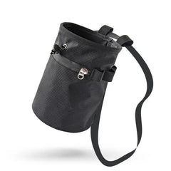 Waterproof Chalk Bag Bucket with 2 Large Zippered Storage Pockets Rock Climbing Chalk Bag with Chalk Brush Premium Gym Chalk Bag