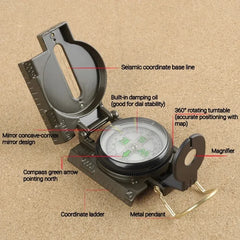 2023 New Portable Compass Outdoor Camping Folding Compass Green Hiking Survival Trip Precision Navigation Expedition Tool