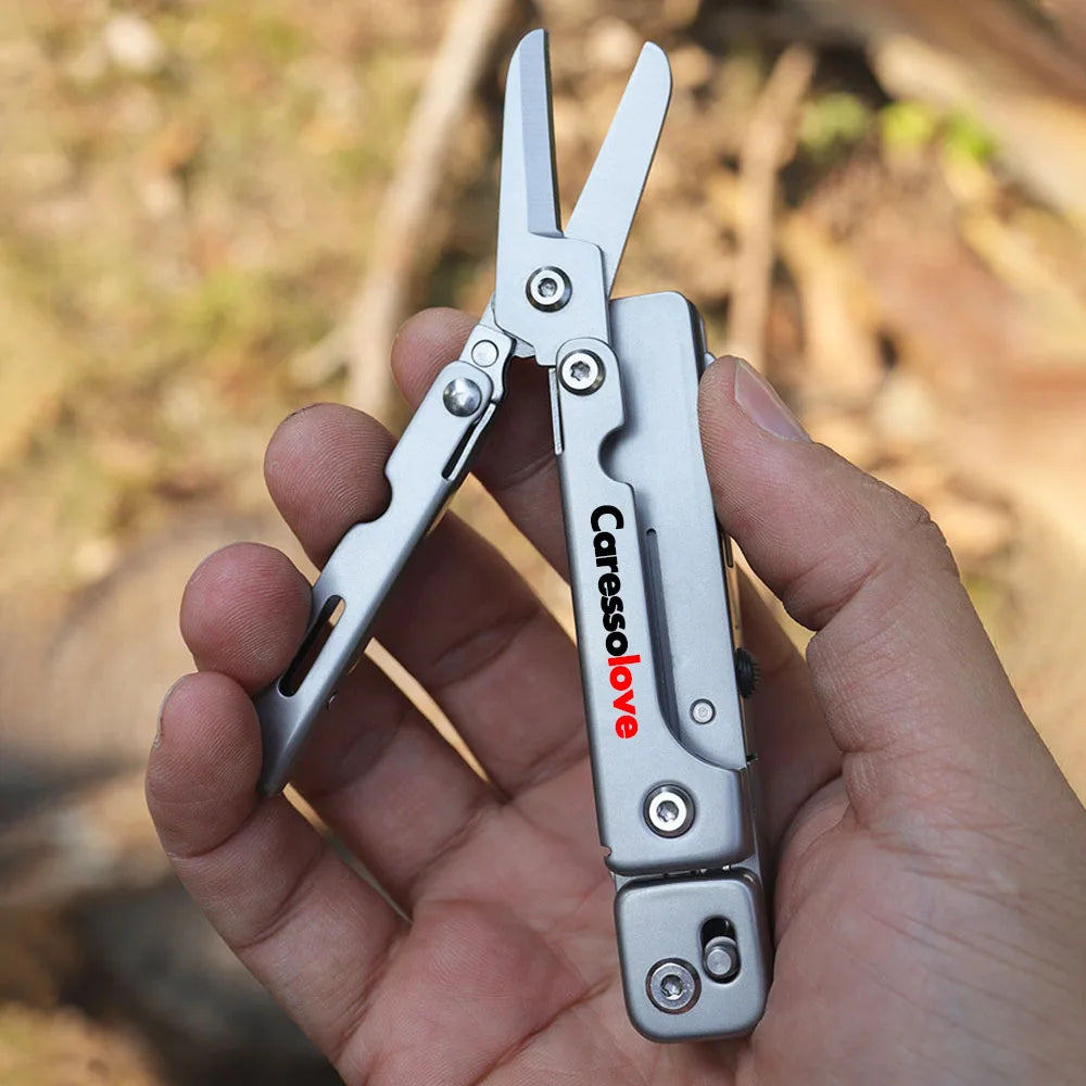 14-in-1 EDC Multitool Scissors Outdoor Camping Gear and Equipment Gadgets For Men Portable Survival Tools with Knife Screwdriver