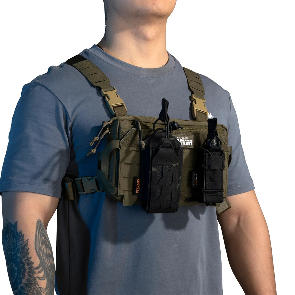 Tactical Chest Bags Hunting Vest Outdoor Camping Shoulder Backpack Men Motorcycle Bag Cycling Climbing Belly Fanny Pack Bike