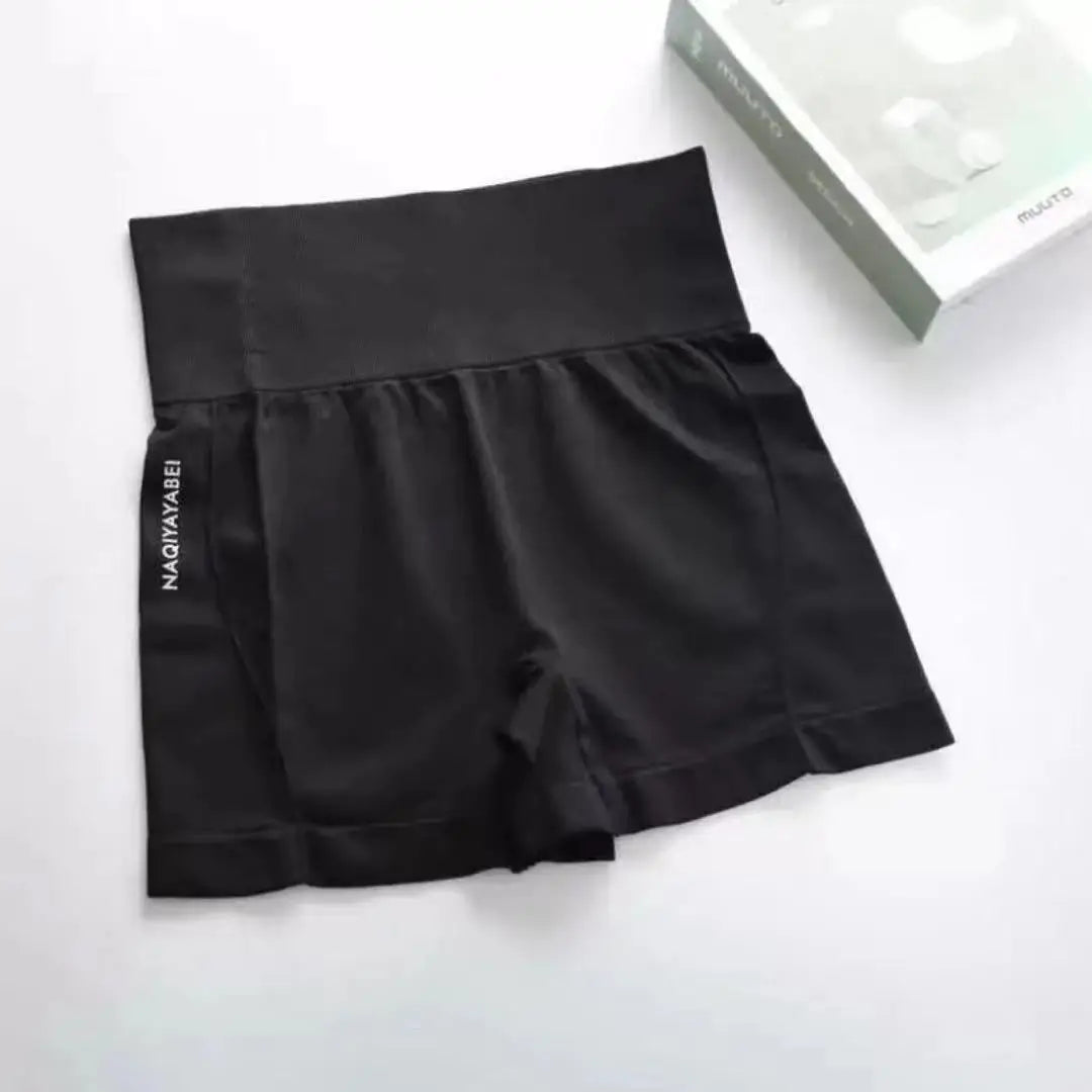 Women Seamless High Waist Sport Shorts Belly Body Shaper Fitness Cycling Running Short Casual Safety Pants Gym Yoga Clothing