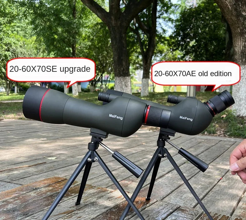 Telescopes Maifeng 20-60x70 Monocular ED Waterproof Straight Dual Focuing Spotting Scope for Bird Watching With Tripod BAK4