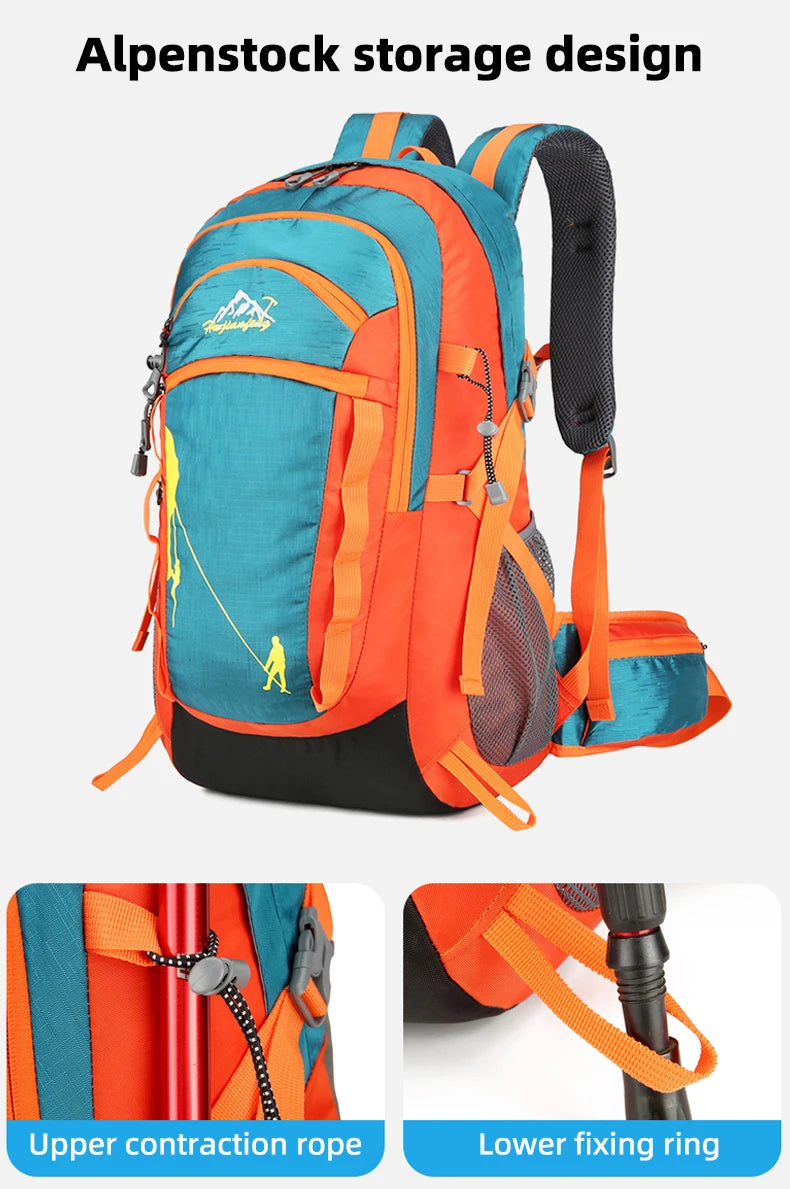 Outdoor Sports Short Distance Trip Backpack Mountaineering Duffel Bag Camping Travel Knapsack Climbing Hiking Hydration Rucksack