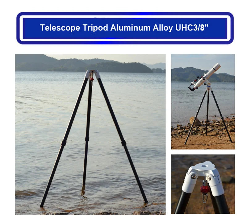 Astronomy Telescope Tripod Aluminum Alloy UHC3/8'' Stabilized PTZ Theodolite Adjustable Tripod Photography Spotting Scope