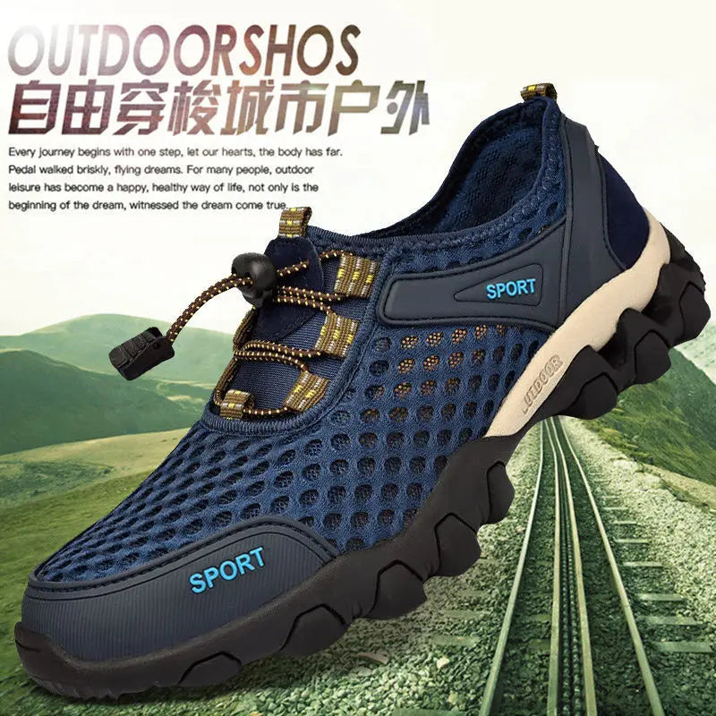 TAFN Summer Creek Shoes Men's Breathable Casual Mesh Sports Shoes Hollow Mesh Outdoor Mountaineering Shoes Sports Hiking Shoes