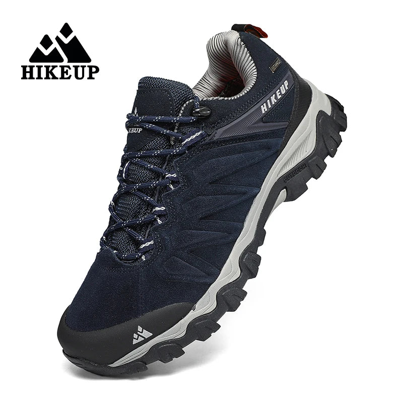 HIKEUP Non-slip Wear-Resistant Outdoor Hiking Shoes Breathable Splashproof Climbing Men Sneaker Trekking Hunting Tourism